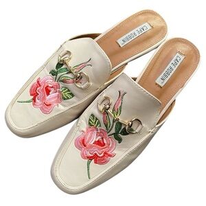 Flower loafer slippers